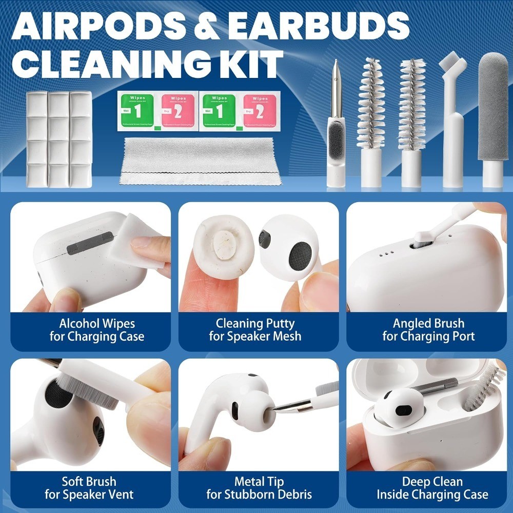 Upgraded 47PCS Phone Cleaning Kit, AirPod & iPhone Cleaner, Electronics Cleaning