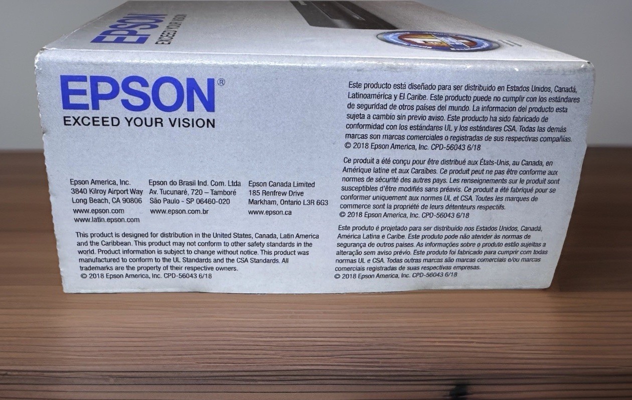 Epson WorkForce ES-50 Portable Document Scanner USB Powered Open Box Complete
