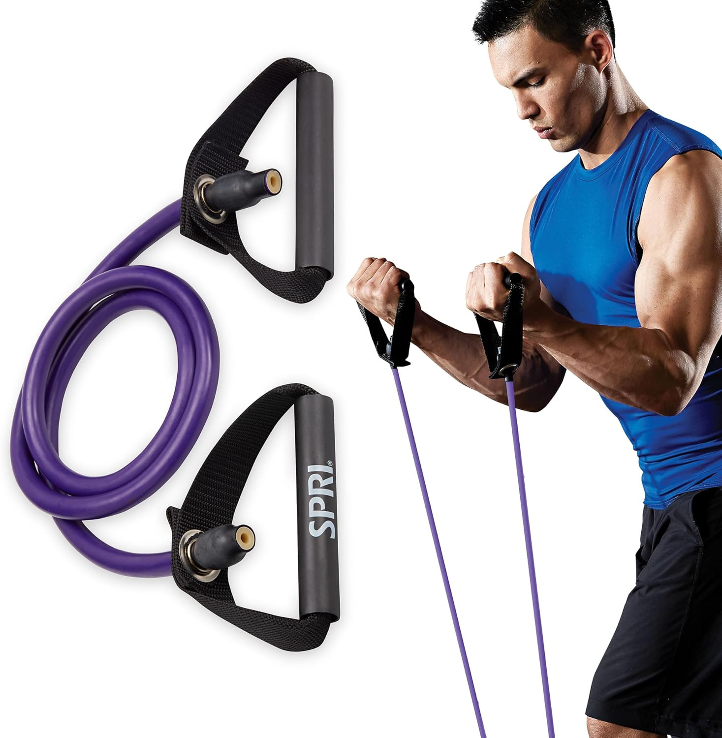 Xertube Resistance Bands with Handles – All Exercise Cords Sold Separately with