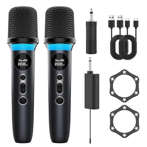 Wireless Microphone, One-Touch Mute & Dynamic RGB Lighting, Professional Black