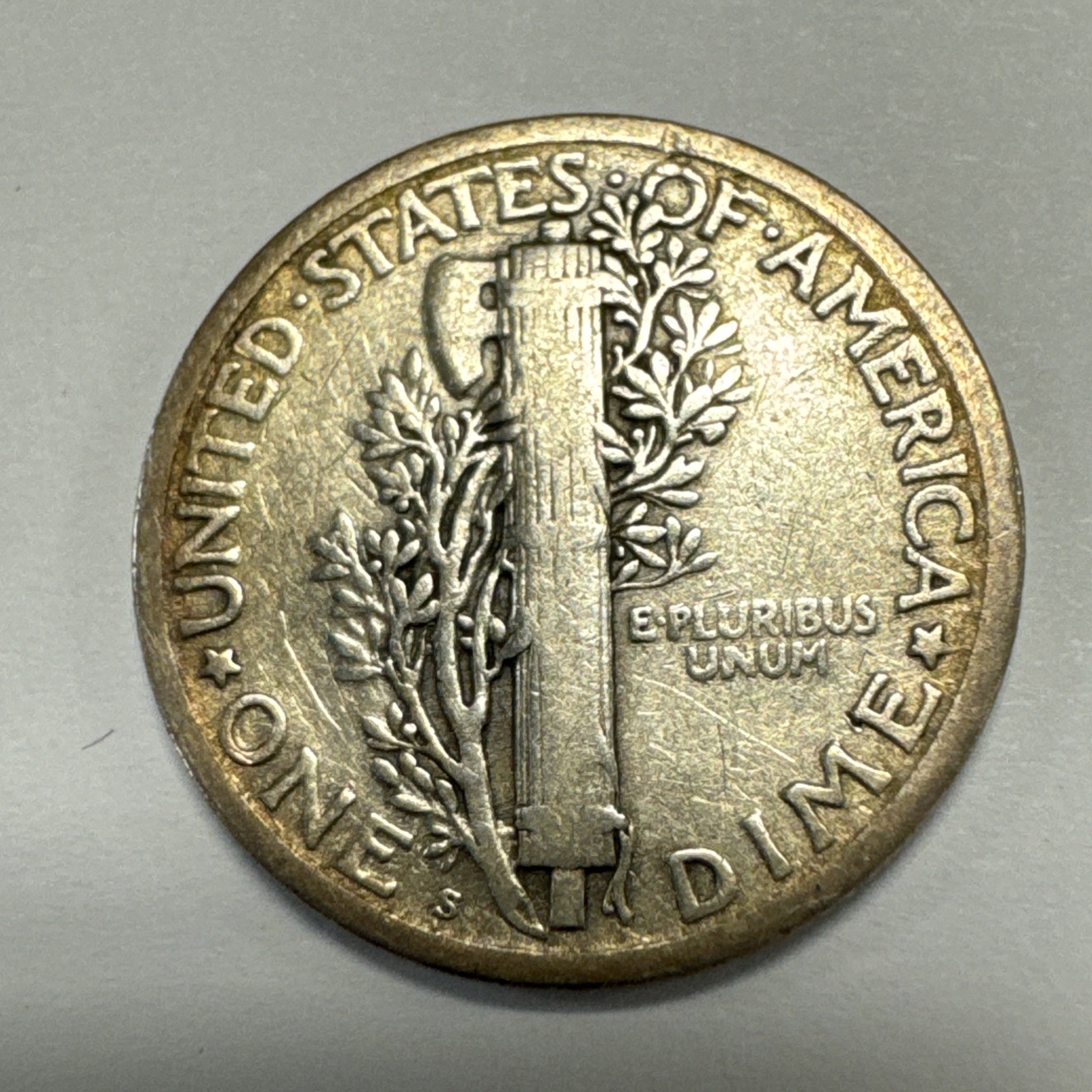 1920-S Mercury Silver Dime VF