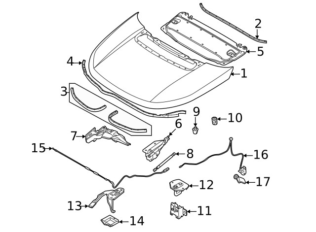 Genuine Land-Rover Release Cable LR188971