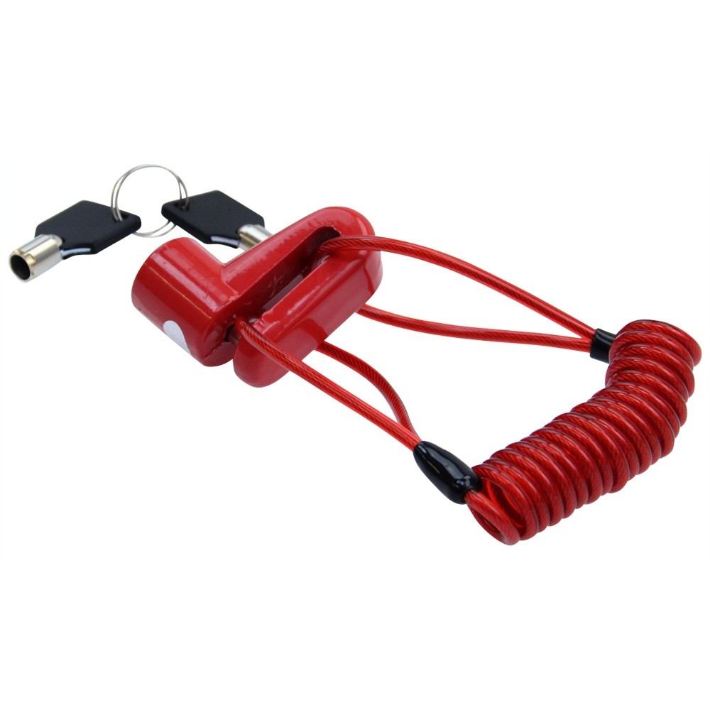 Brake Disc Lock + Reminder Cable Solid Steel "Disc Lock" for Suzuki