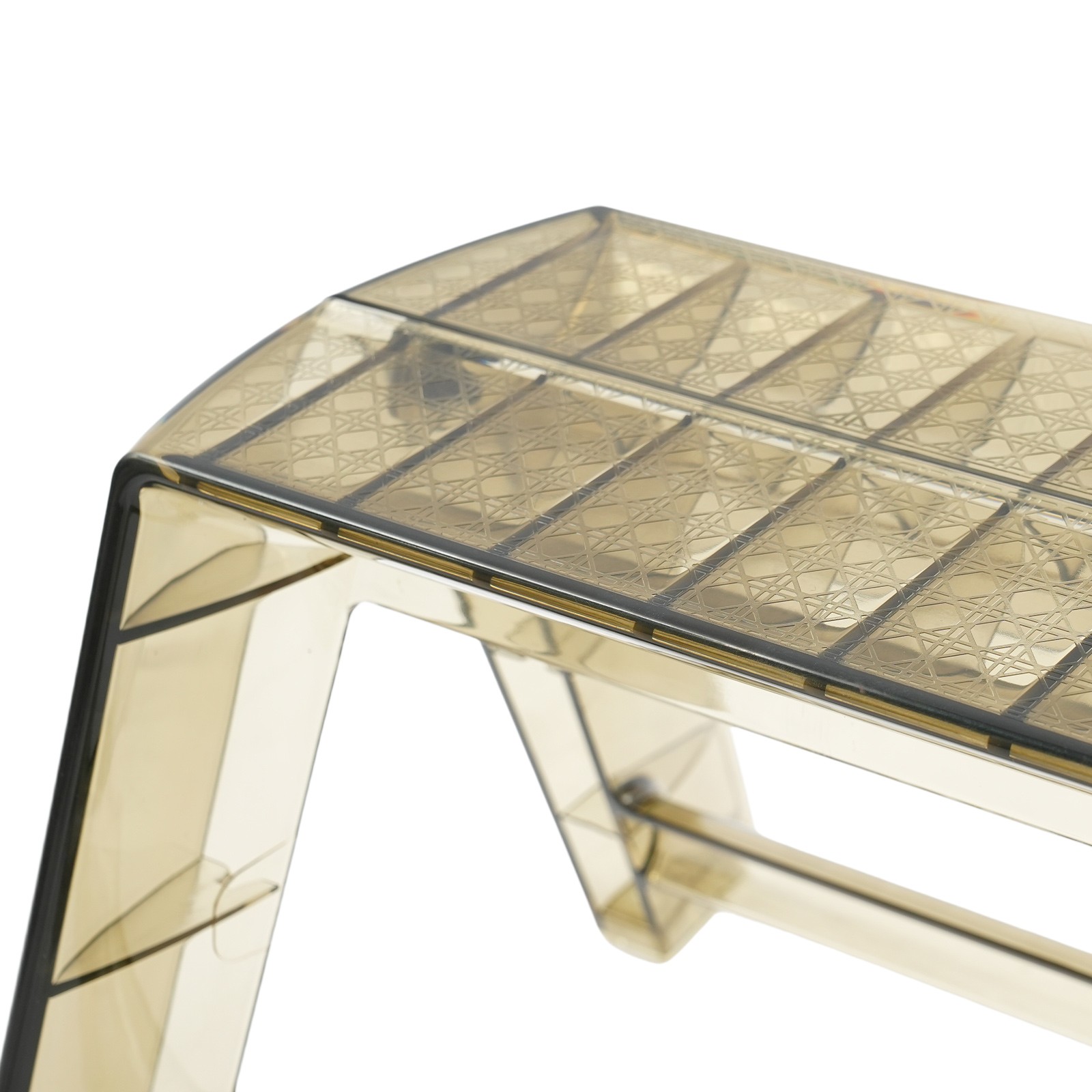 2 Step Protable Step Ladder Step Stool Clear Coffee Stool For Indoor Outdoor