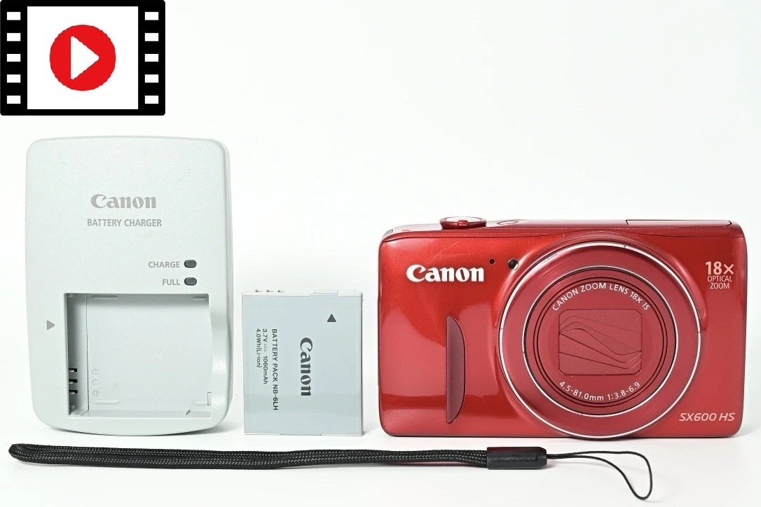 [Mint] Canon PowerShot SX600 HS Red 20.2MP 18x Digital Camera from Japan