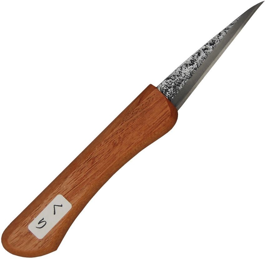 Mikihisa Mikikichan Carving Fixed Knife 2.5" Stainless Blade Wood Handle MIKA067