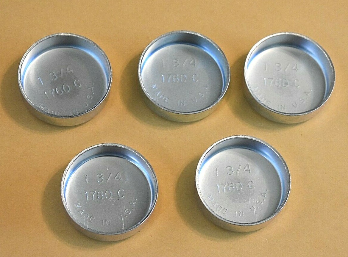 5 Steel 1 3/4" Expansion Plug Cup Engine Freeze Plugs Ford AMC Chrysler GM Jeep