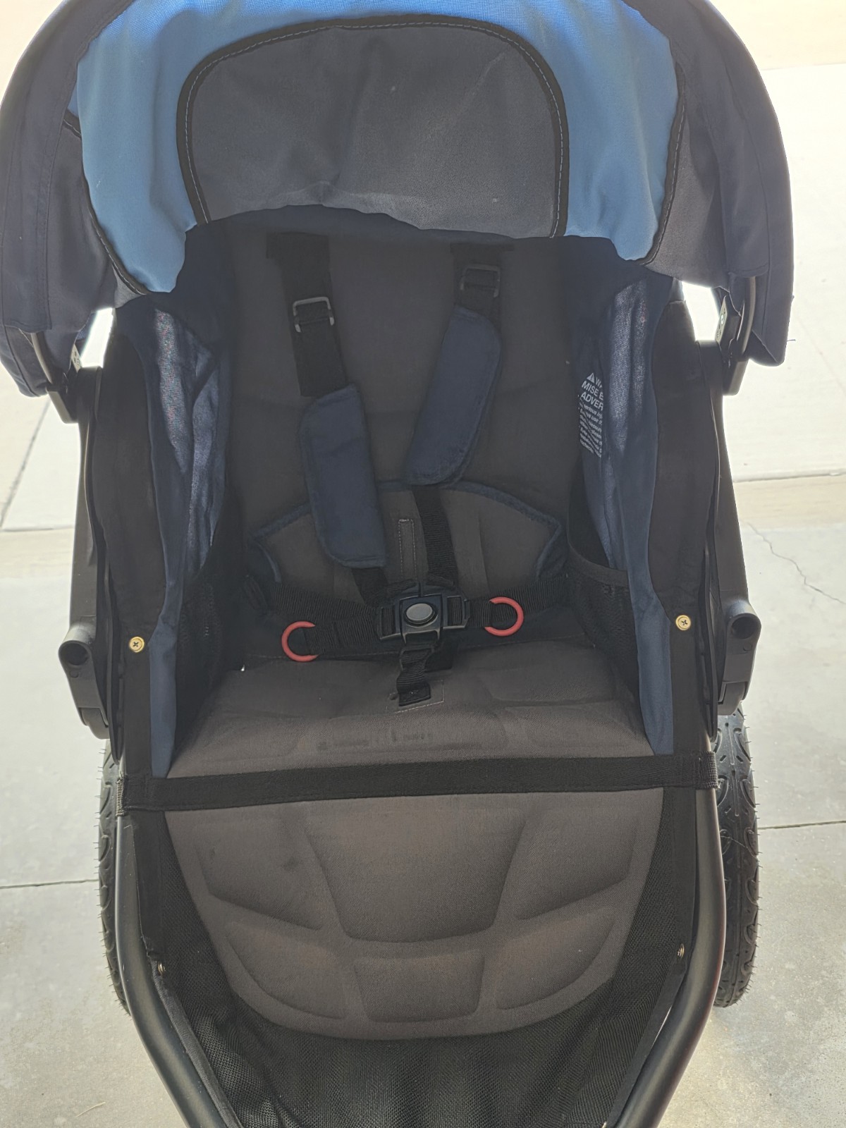 BOB Revolution Flex 3.0 Jogging Stroller, Blue , Handlebar Console and Tire Pump