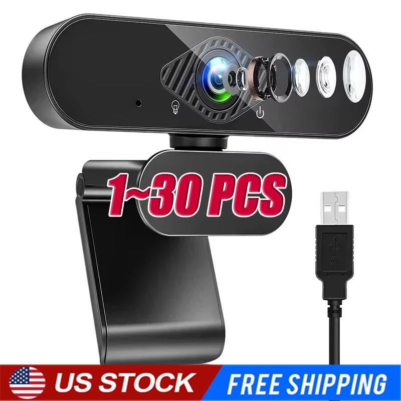 1080P Full HD USB Webcam for PC Desktop,Laptop Web Camera with Microphone LOT