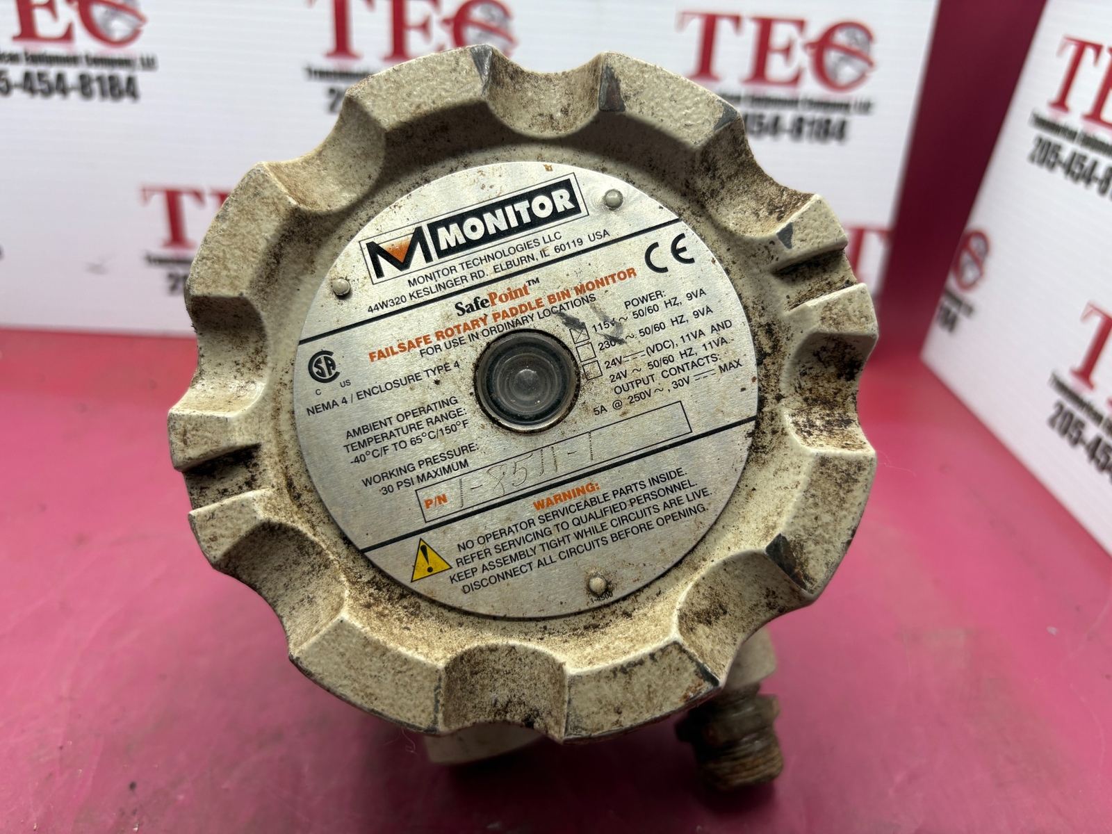 Monitor 1-8511-1 Self-Validating Rotary Bin Level Indicator