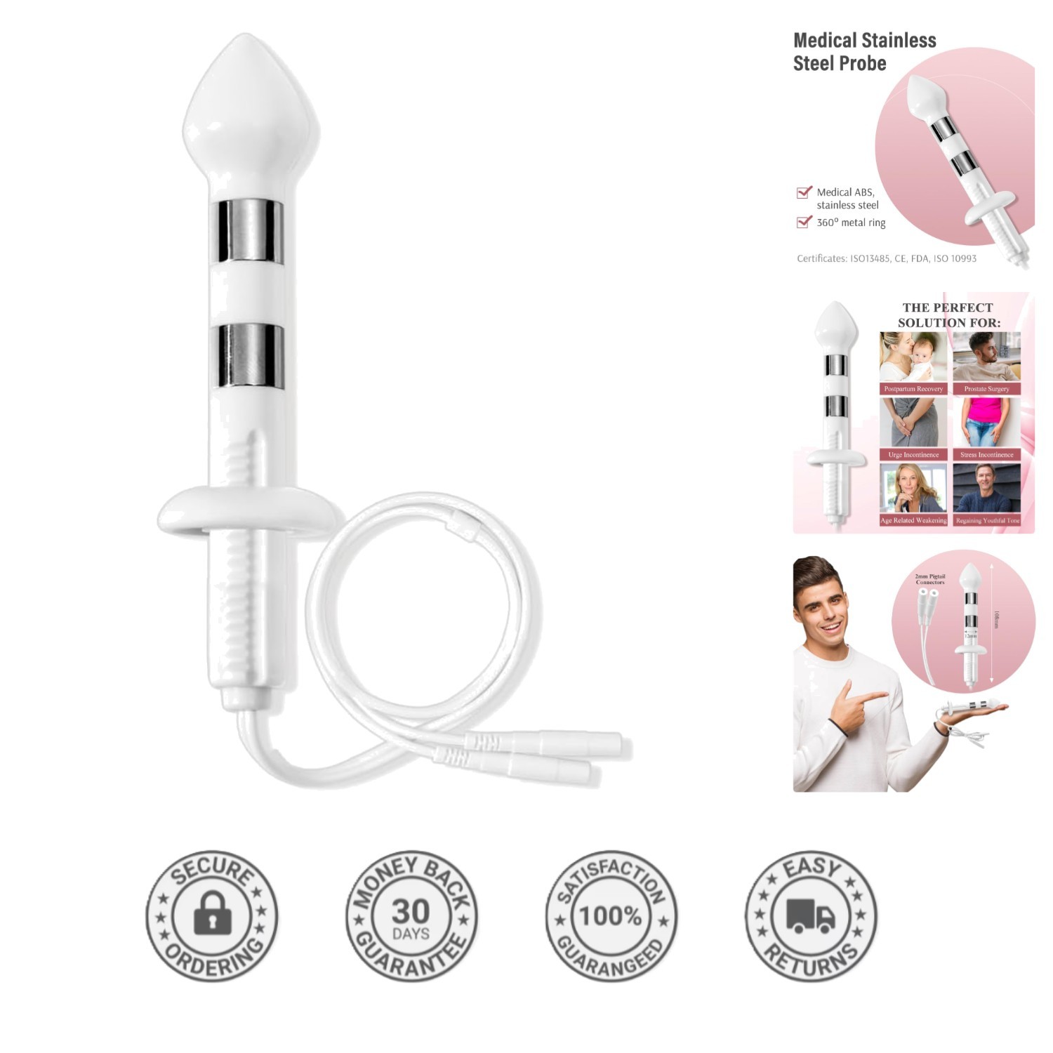 Portable Kegel Toner Probe - Lightweight & Easy to Use for Pelvic Floor Training