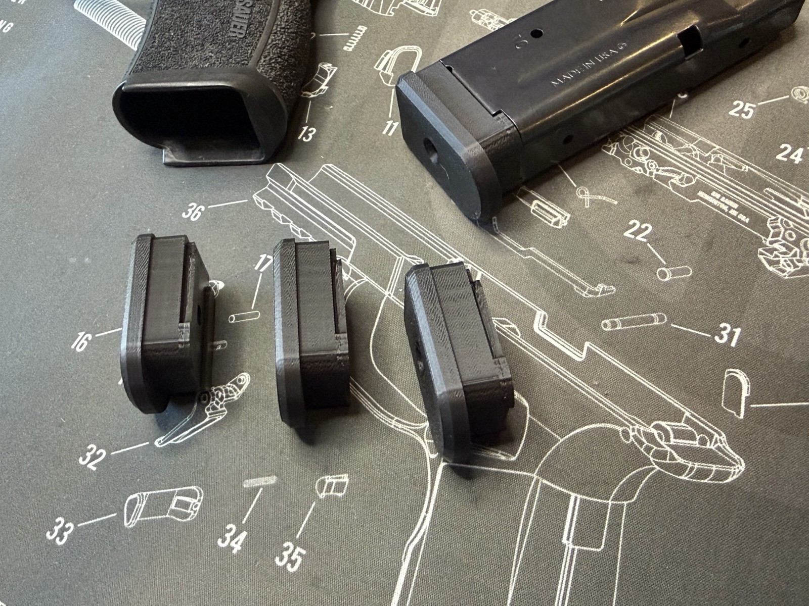 [3-PACK] Sig Sauer P365 10 Round to XL Mag Magazine Spacer Baseplate Pad P365XL