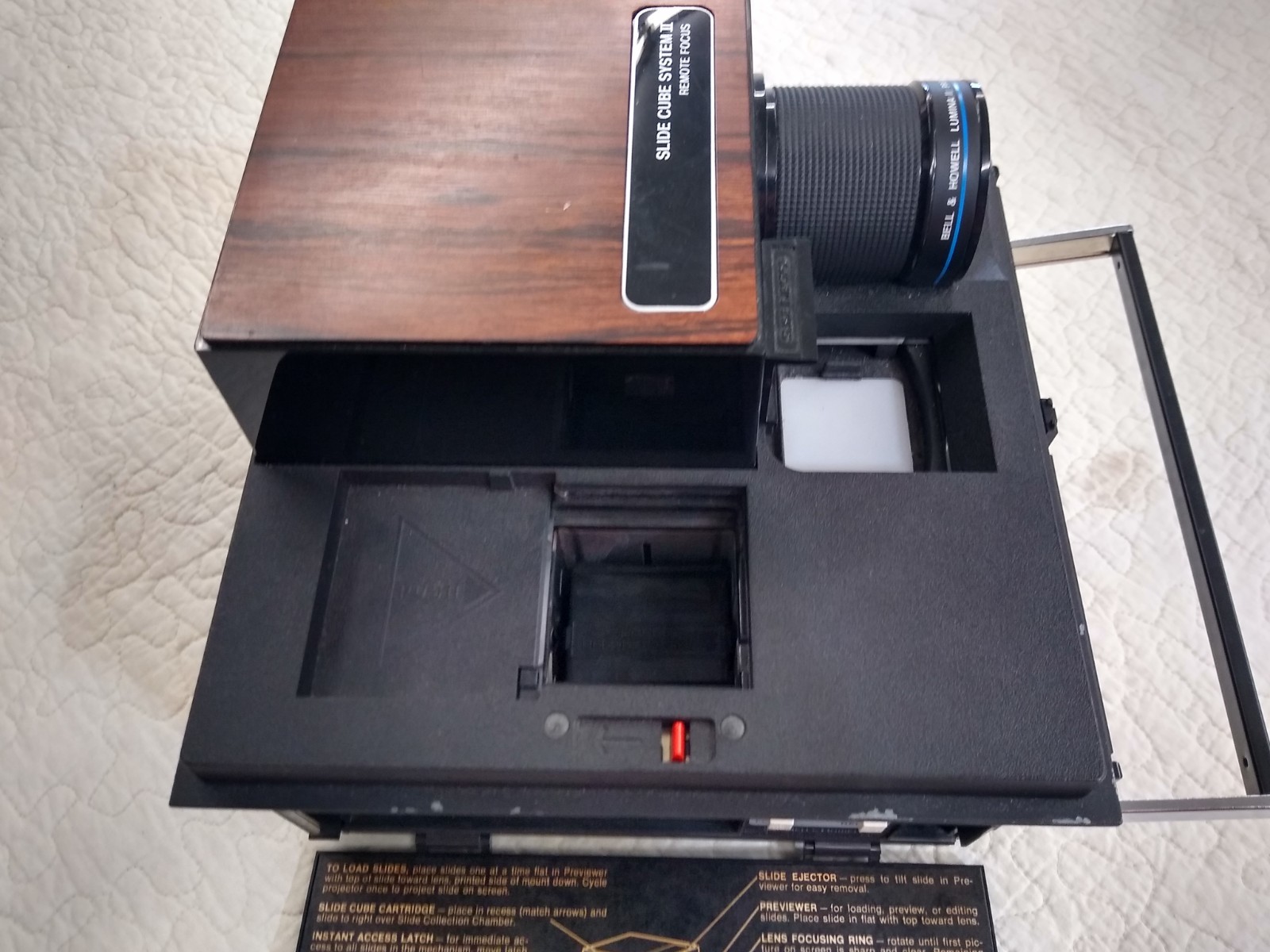 Vintage Bell & Howell RF 60 slide projector cube