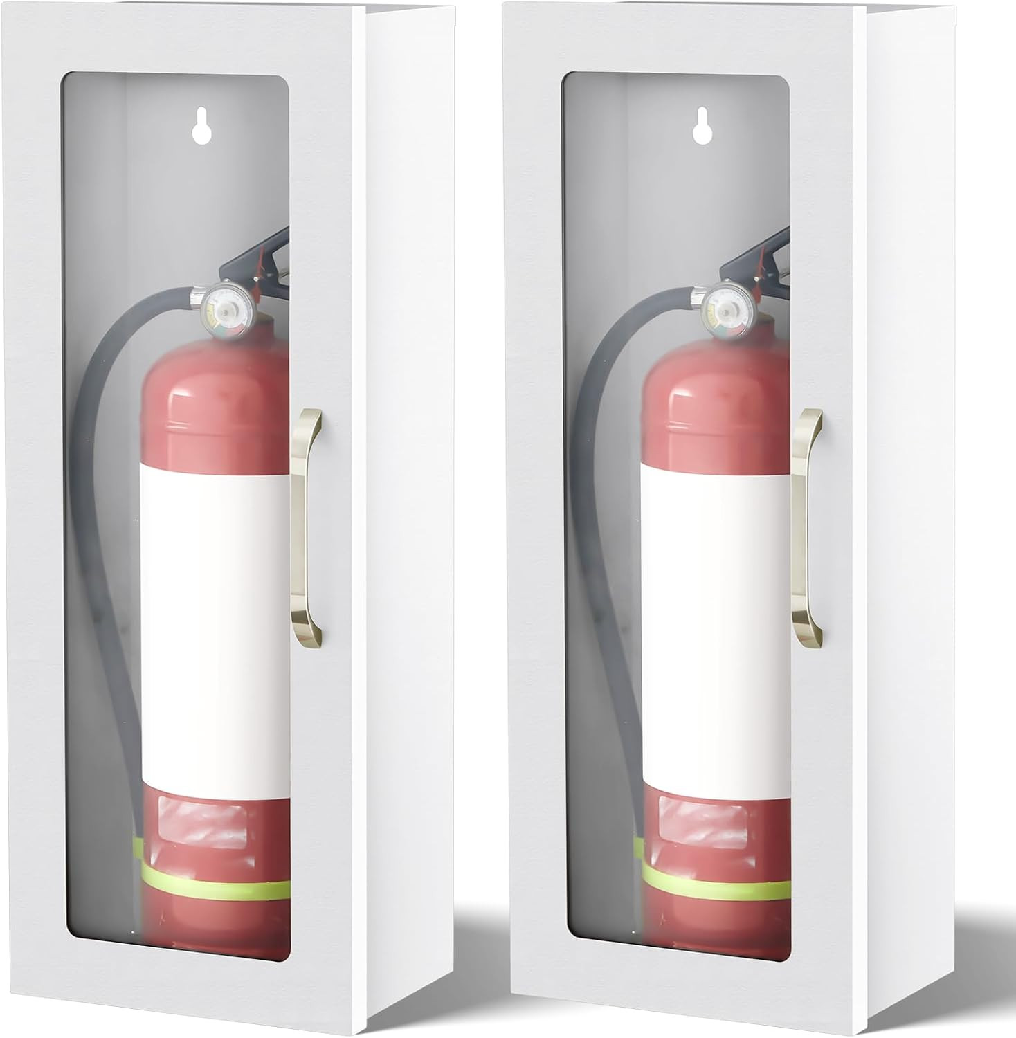 2 Pcs 10Lb Fire Extinguisher Cabinet Wall & Surface Mount 24-3/4 H X 10-1/4 W X