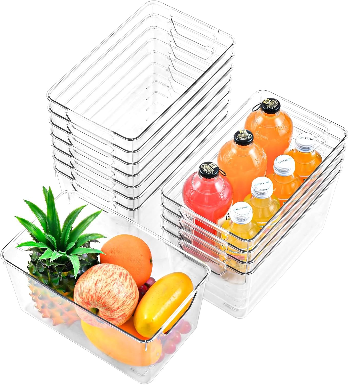 12 Pack Middle Organizers and Storage, Pantry Organization and Storage Bins, Cab