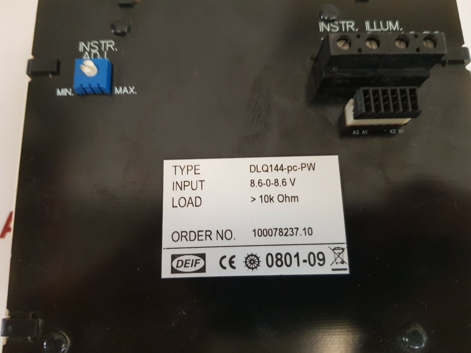 Deif dlq144-pc-pw rpm meter