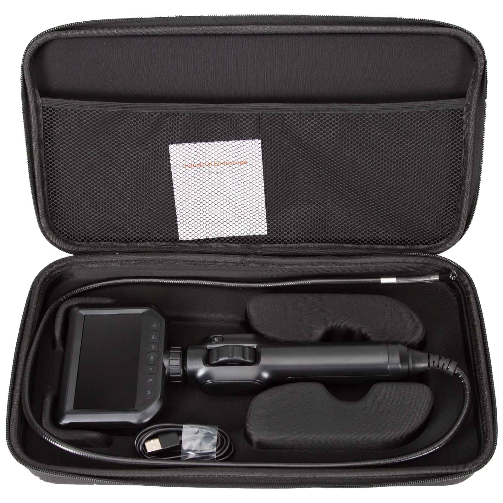 Two-Way Articulating Borescope Camera with Light With Light Snake Scope Camera