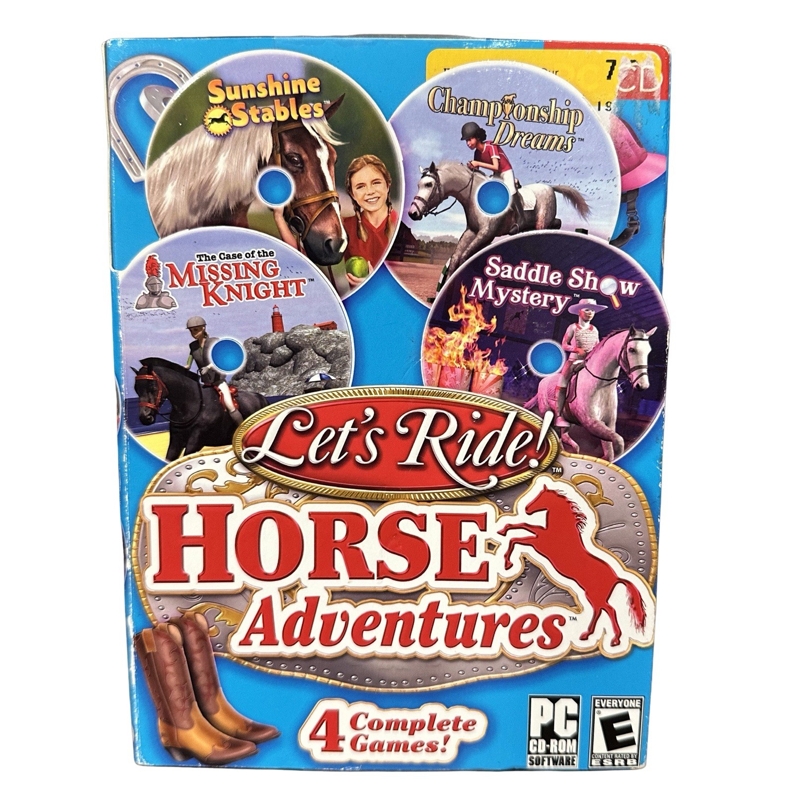Let’s Ride! Horse Adventures PC CD-ROM Software 4 Compete Games 2 Disks