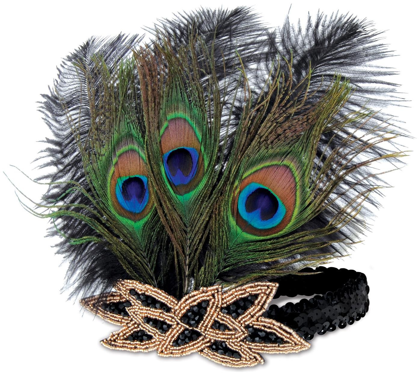 Flapper Peacock Headband for Halloween - Beistle