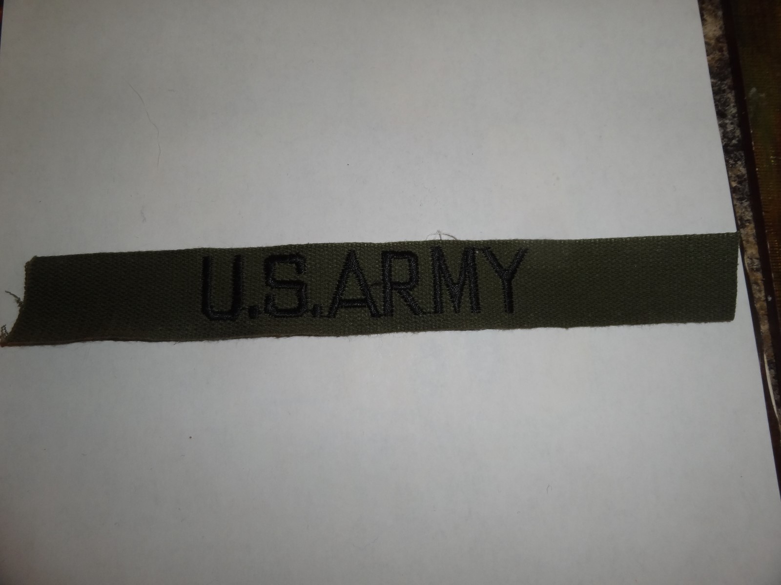 MILITARY PATCH US ARMY NAME TAPE TAG SEW ON FOR BDUS GERMAN MADE OD GREEN CLOTH