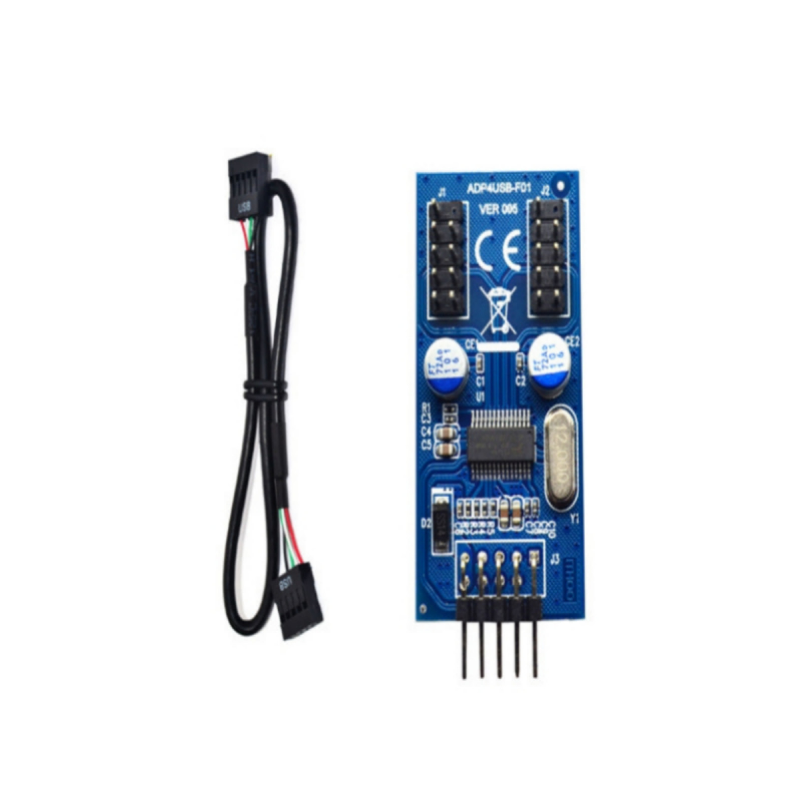 PC Cases Internal 9 Pin USB2.0 To Dual 9 Pin Pcb Double Chipset Enhanced Cable n