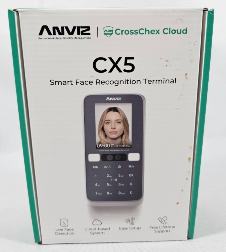 Facial Recognition Time Clock Employees Small Business Punch Machine Cloud RFID