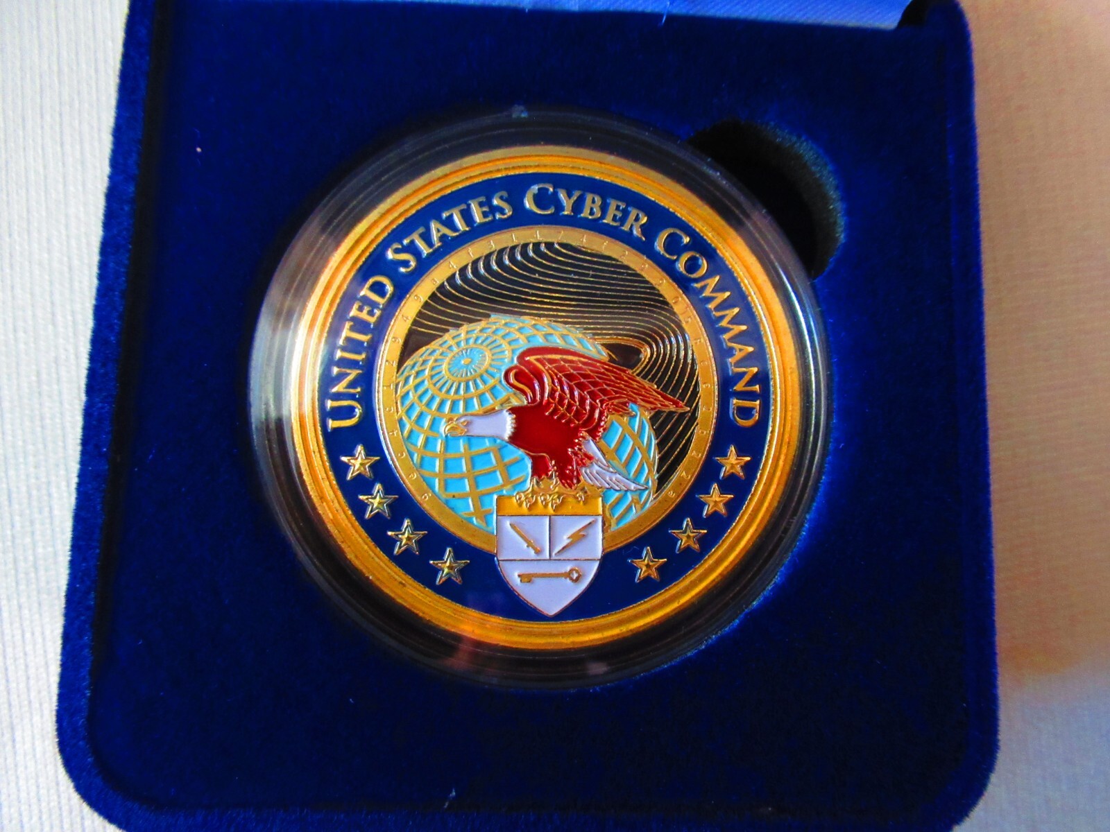United States Cyber Command Challenge Coin w/ Presentation Box