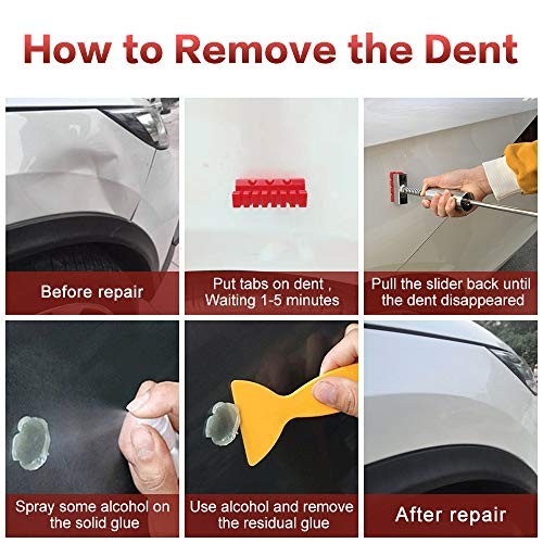 Dent Puller - Dent Remover with T bar Dent Puller and T-bar Dent Puller Silver