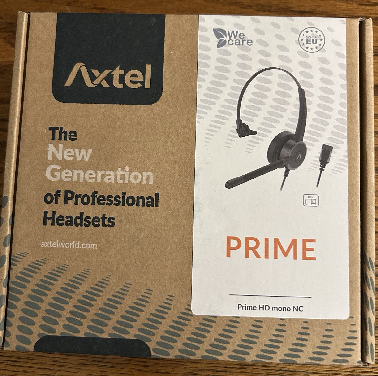 Axtel Prime HD Mono NC Headset RJ9 QD Desk Phone Call Center Open Box