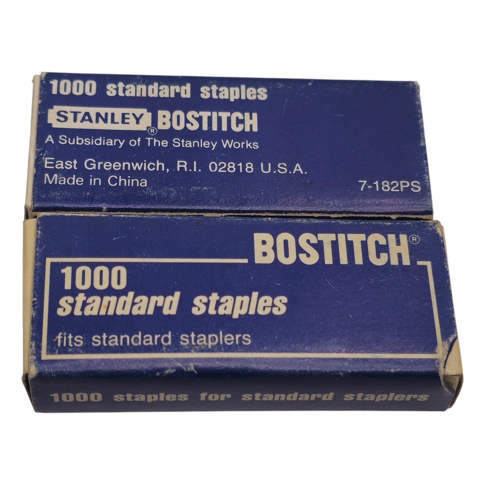 Bostitch 7-182PS Standard Staples 2 Pack 1000 Count Each One Partial Box