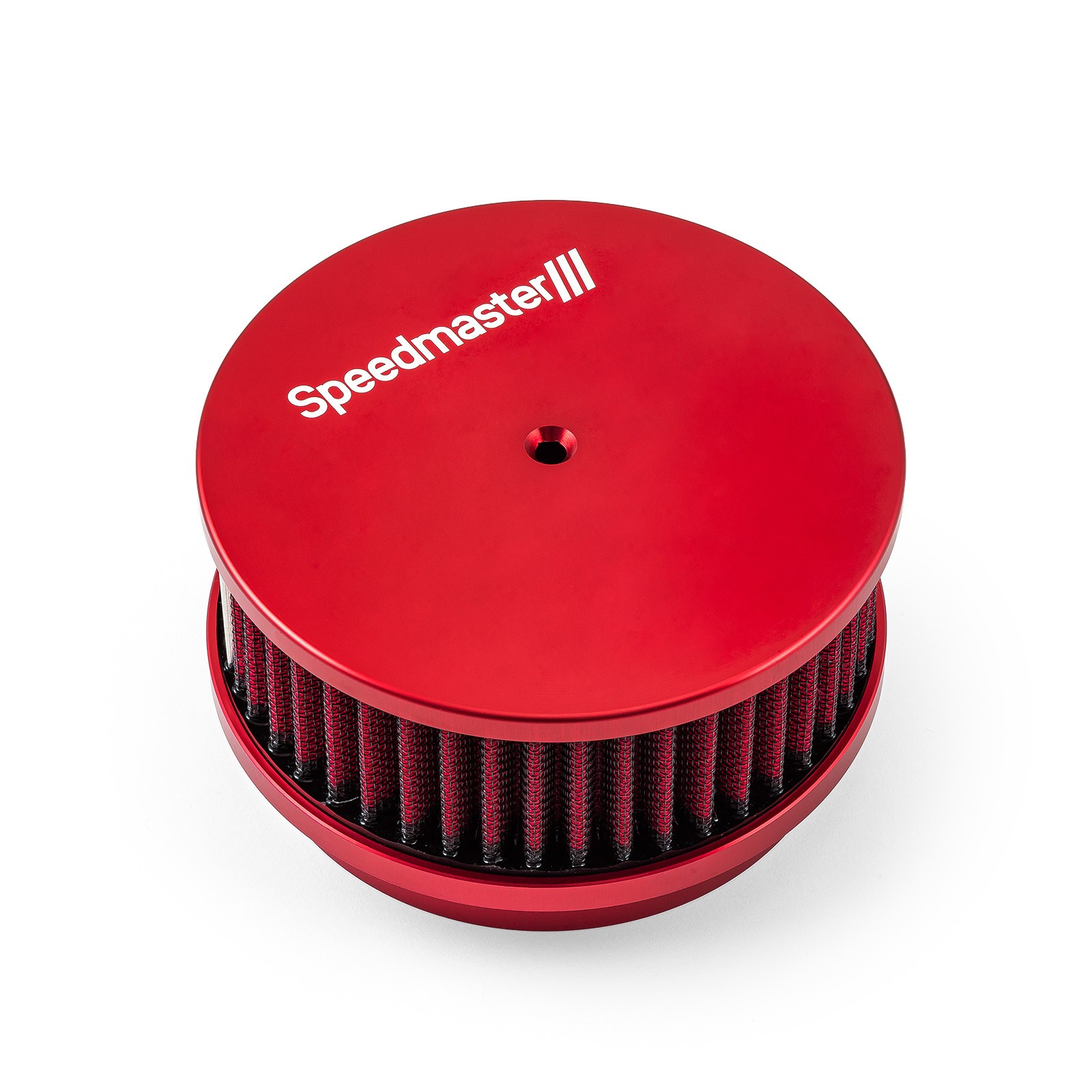 6" x 2" Washable Filter Billet Aluminum Air Cleaner Assembly Kit - Red