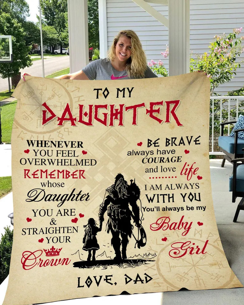 Daughter Blanket from Dad Sentimental Gift for Daughter