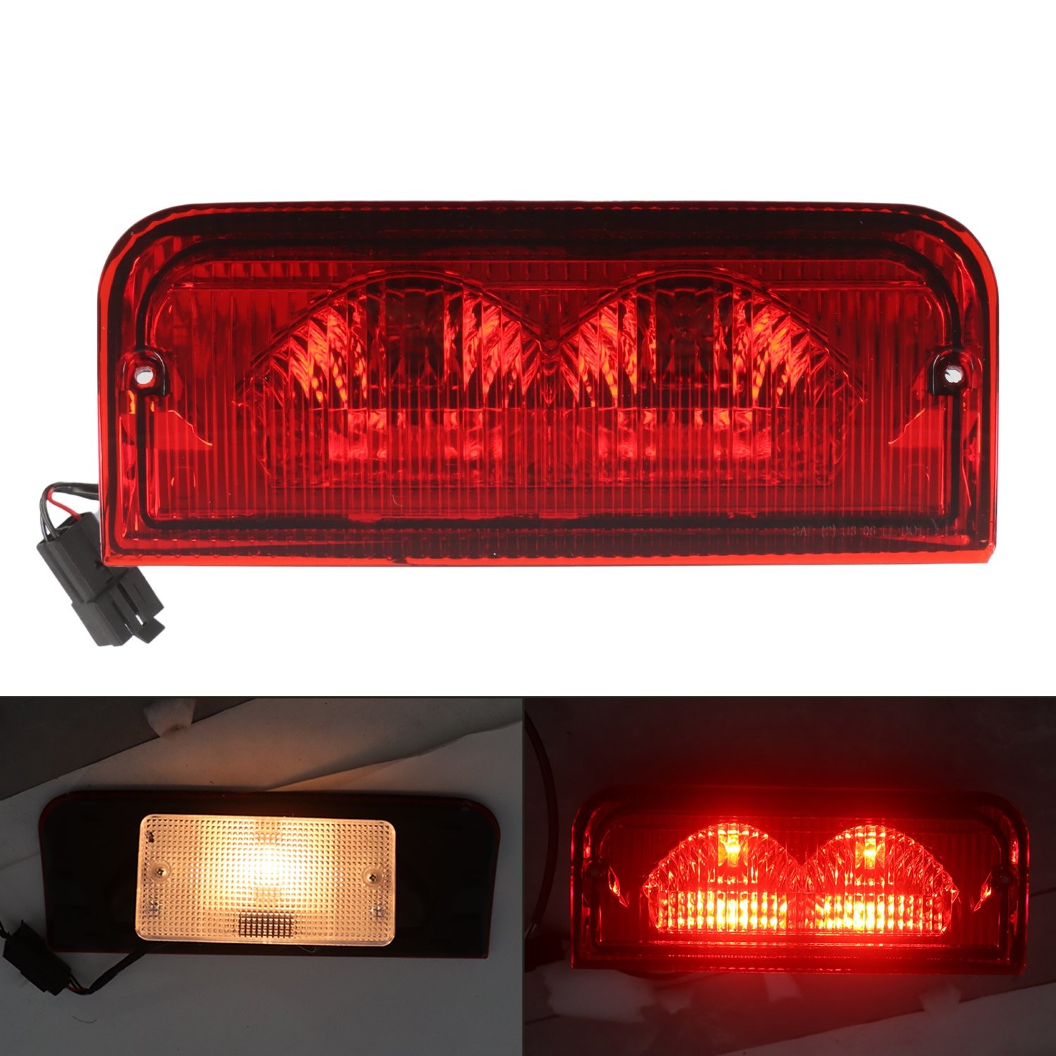 For Ford E150 E350 E250 Econoline Rear Roof Mounted Third Brake Light Assembly