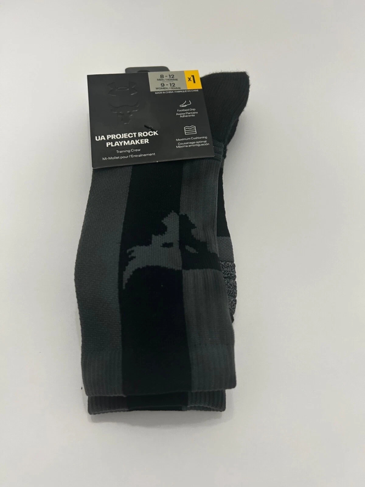 Under Armour Playmaker Project Rock Crew Socks Unisex Choose Color /Size