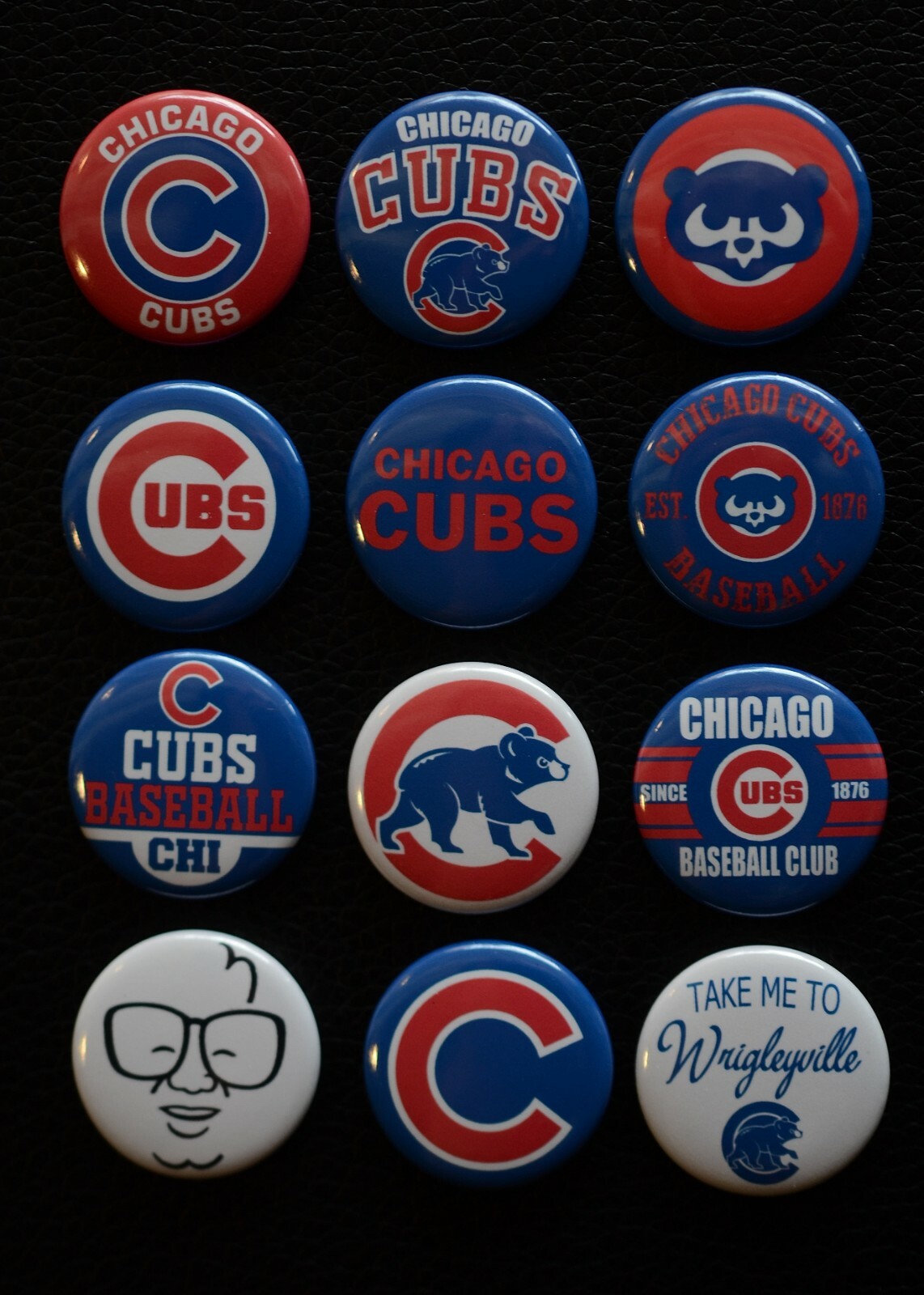 Chicago Cubs - 1 1/2" Inch Magnet Set (Set of 12)