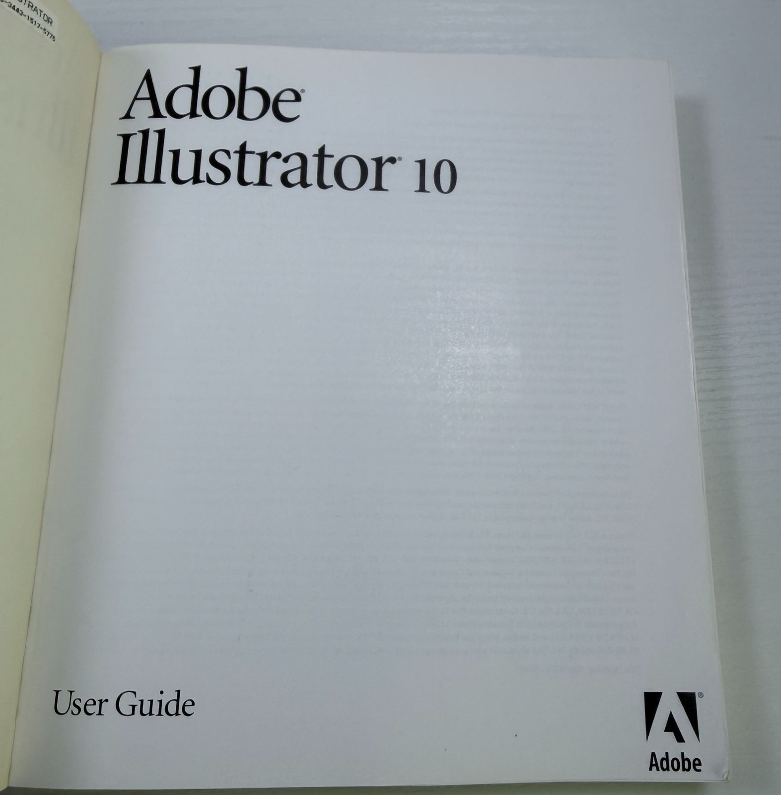 Adobe Illustrator 10 User Guide Book ONLY Paperback 2002 Graphic Design