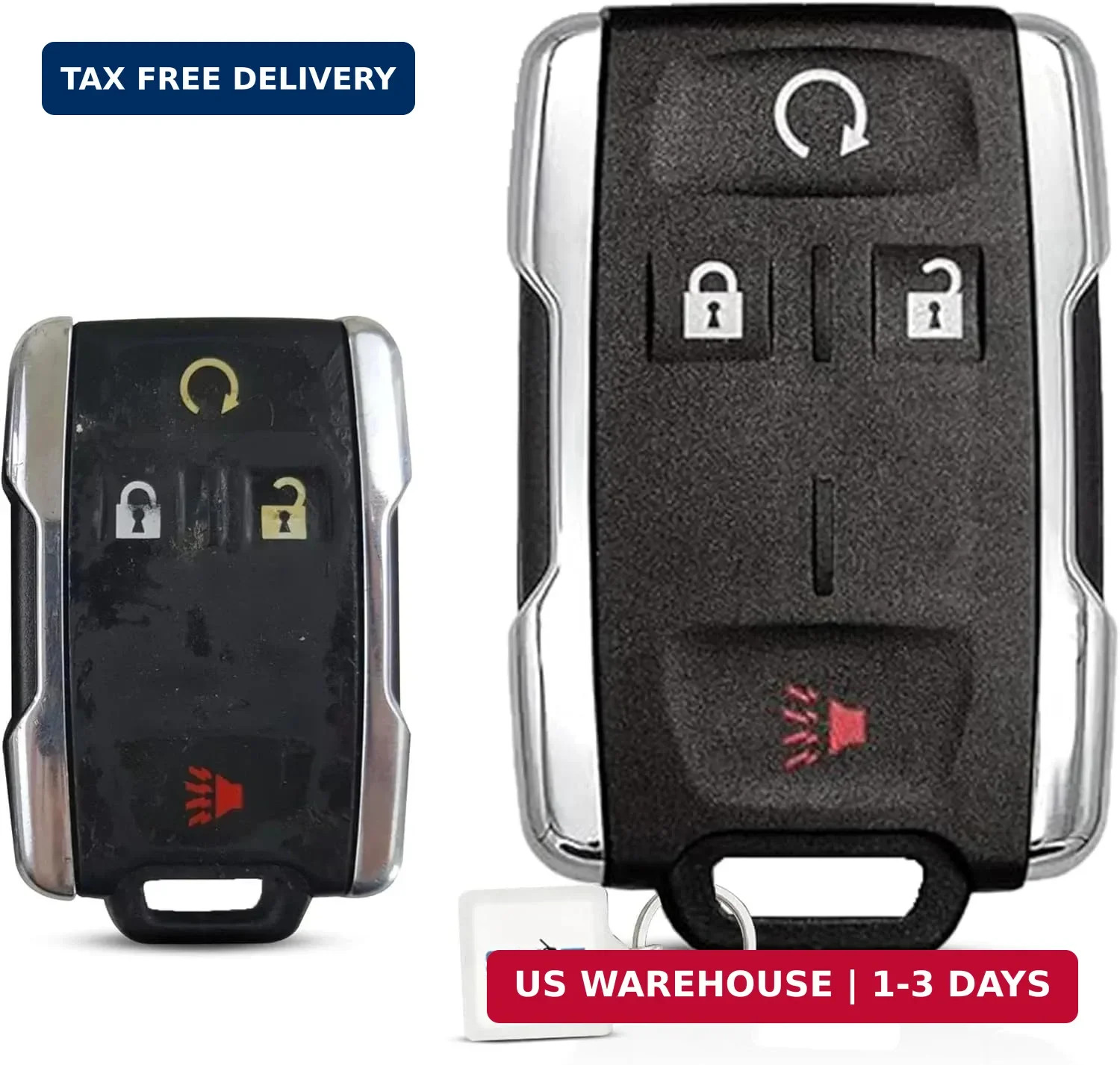 SKS Key Fob Cover Case Replacement for 2014 2015 2016 2017 2018 2019 Chevrolet C