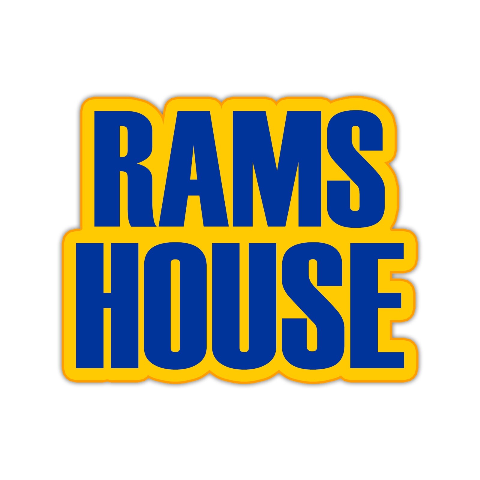RAMS HOUSE Los Angeles Rams Sticker Logo Vinyl Decal Football Car Wall Phone