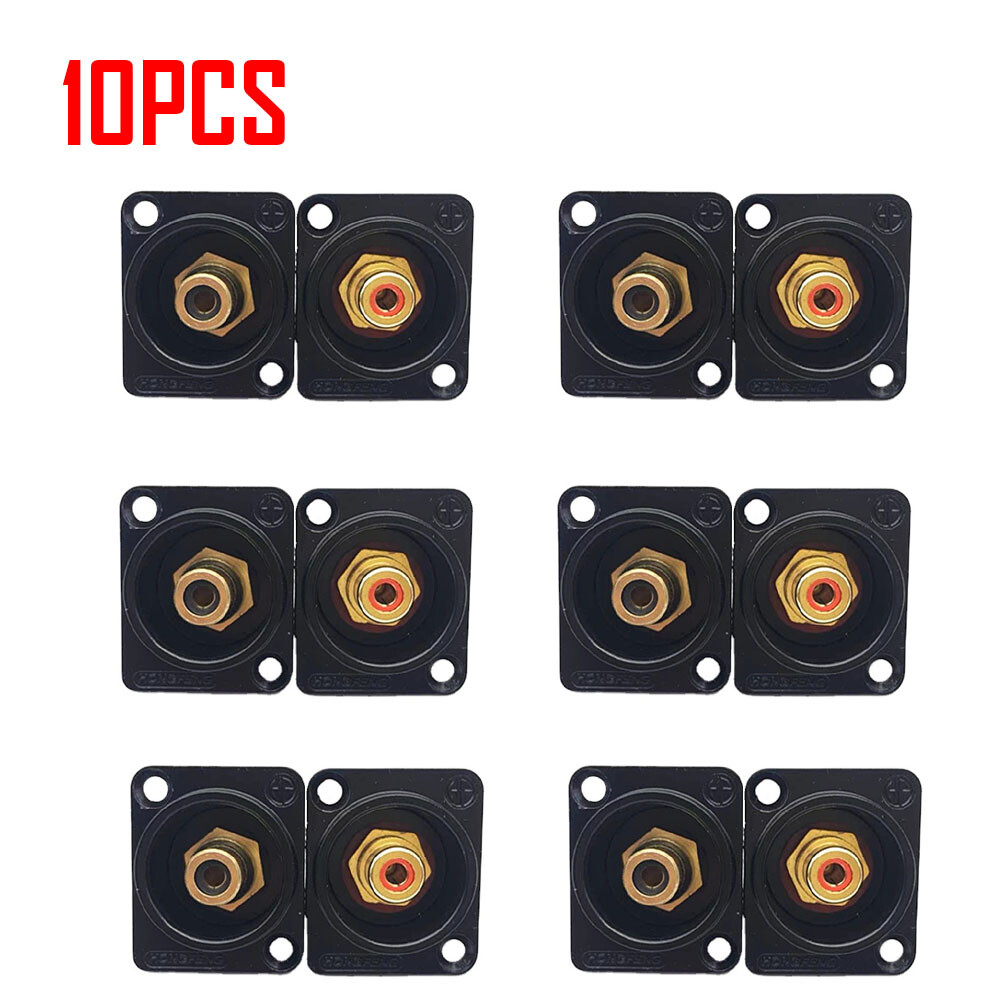 2/4/10pcs Female RCA Panel Mount Socket Connector Base Plate Welding Module USA