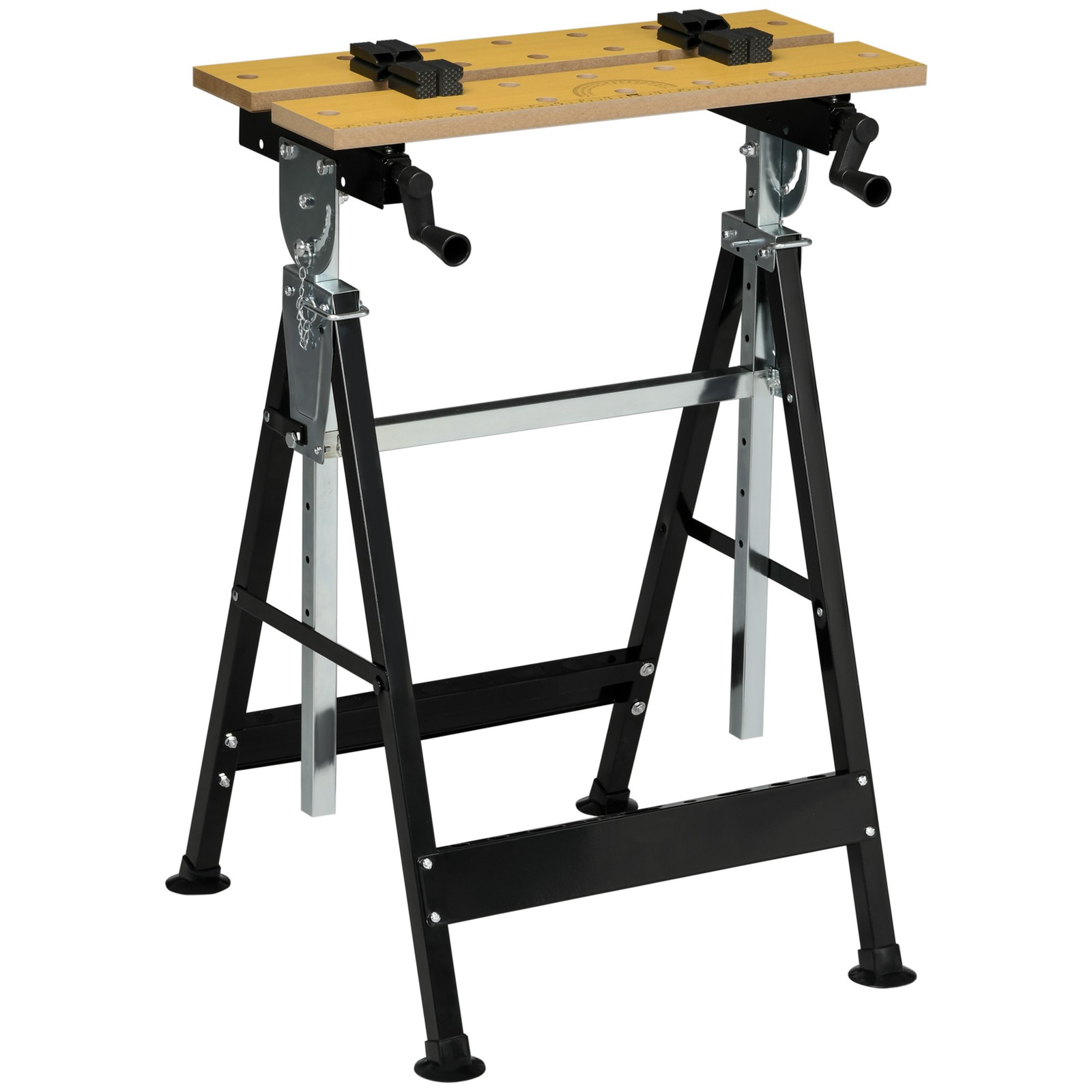 HOMCOM Work Bench Tool Stand with Adjustable Height and Angle, 220lbs Capacity