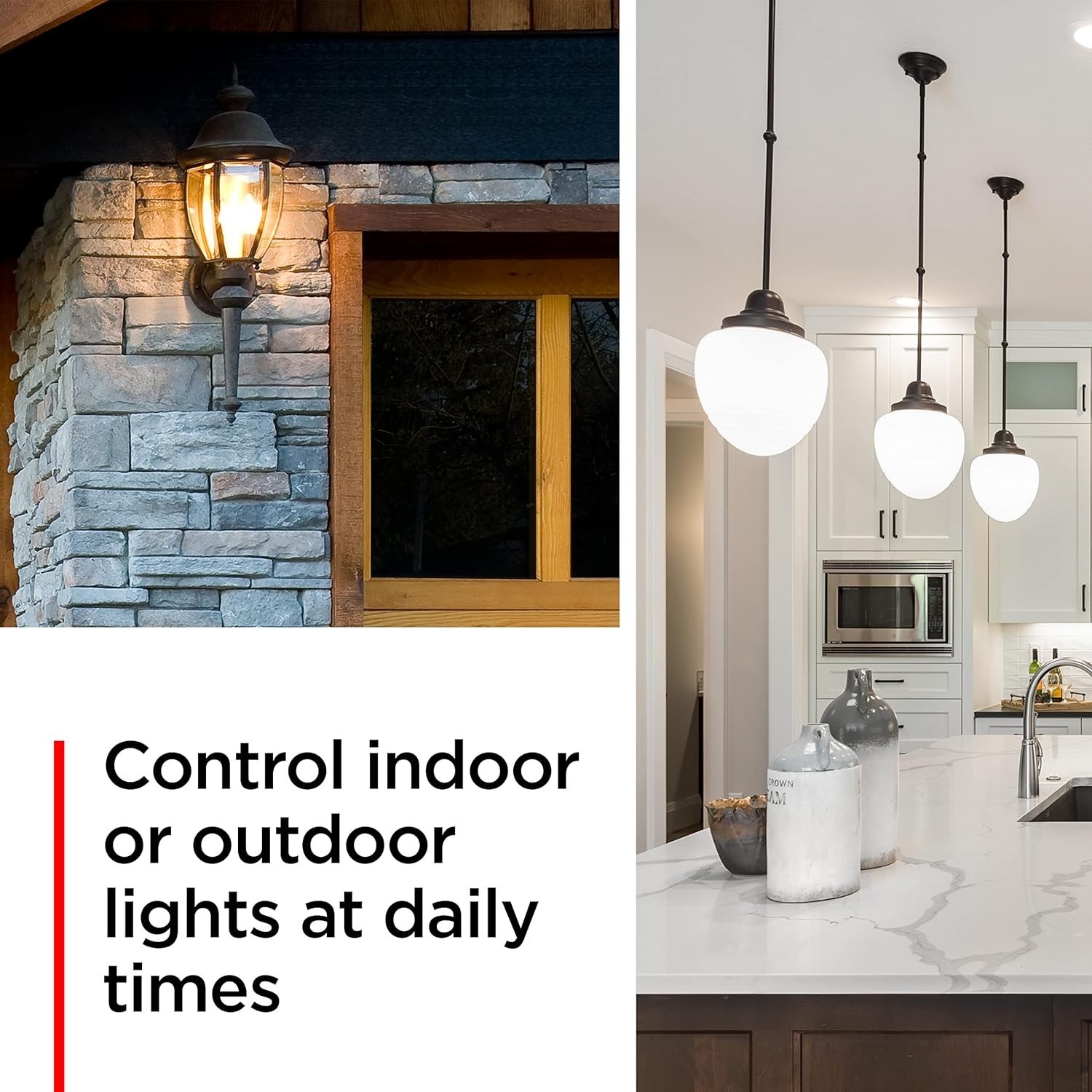 Elegant 24-Hour Dial Timer Switch for Lights & Fans - Override Function Included