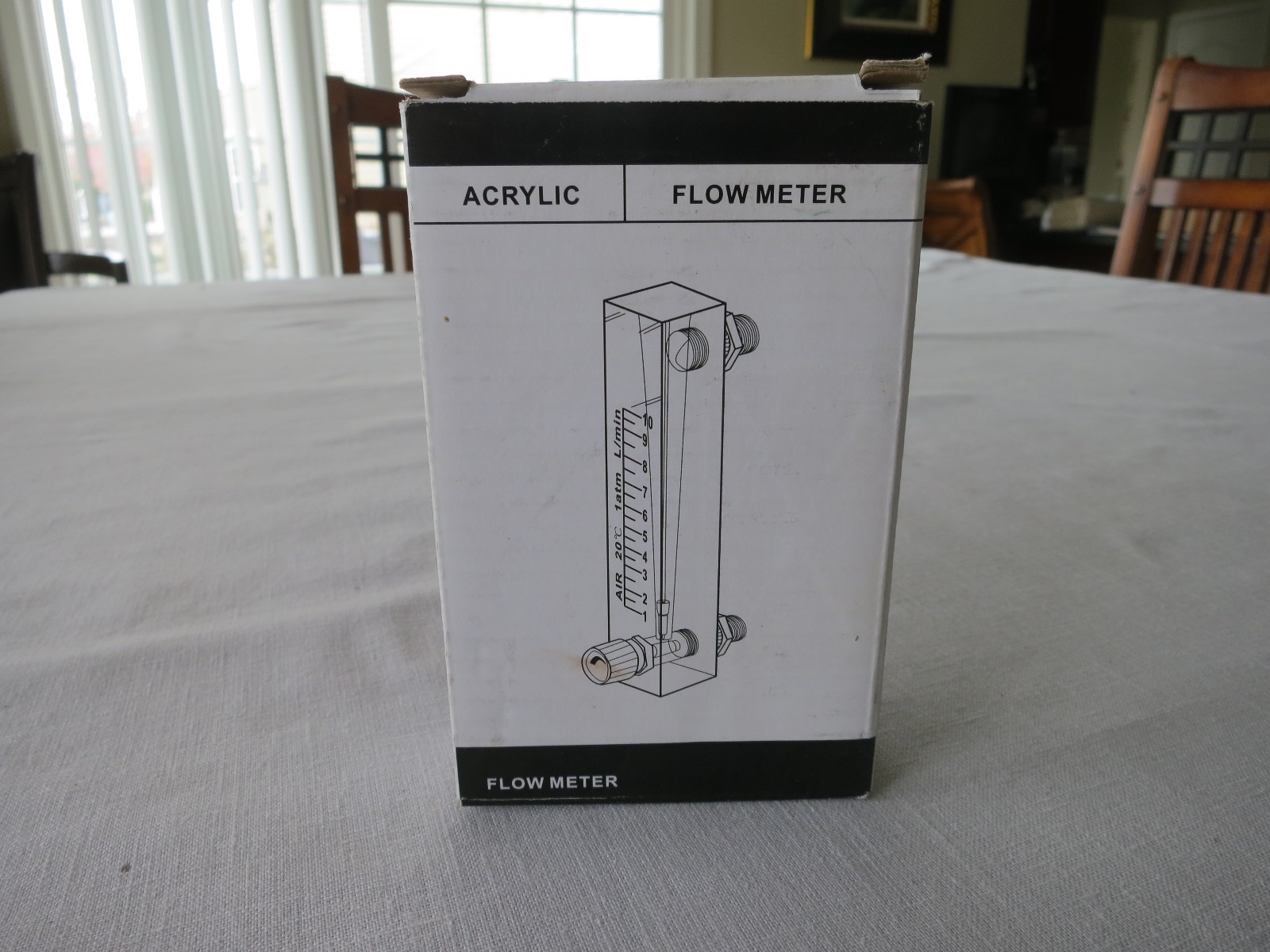 Acrylic Flowmeter 2-20 with Control Valve, New