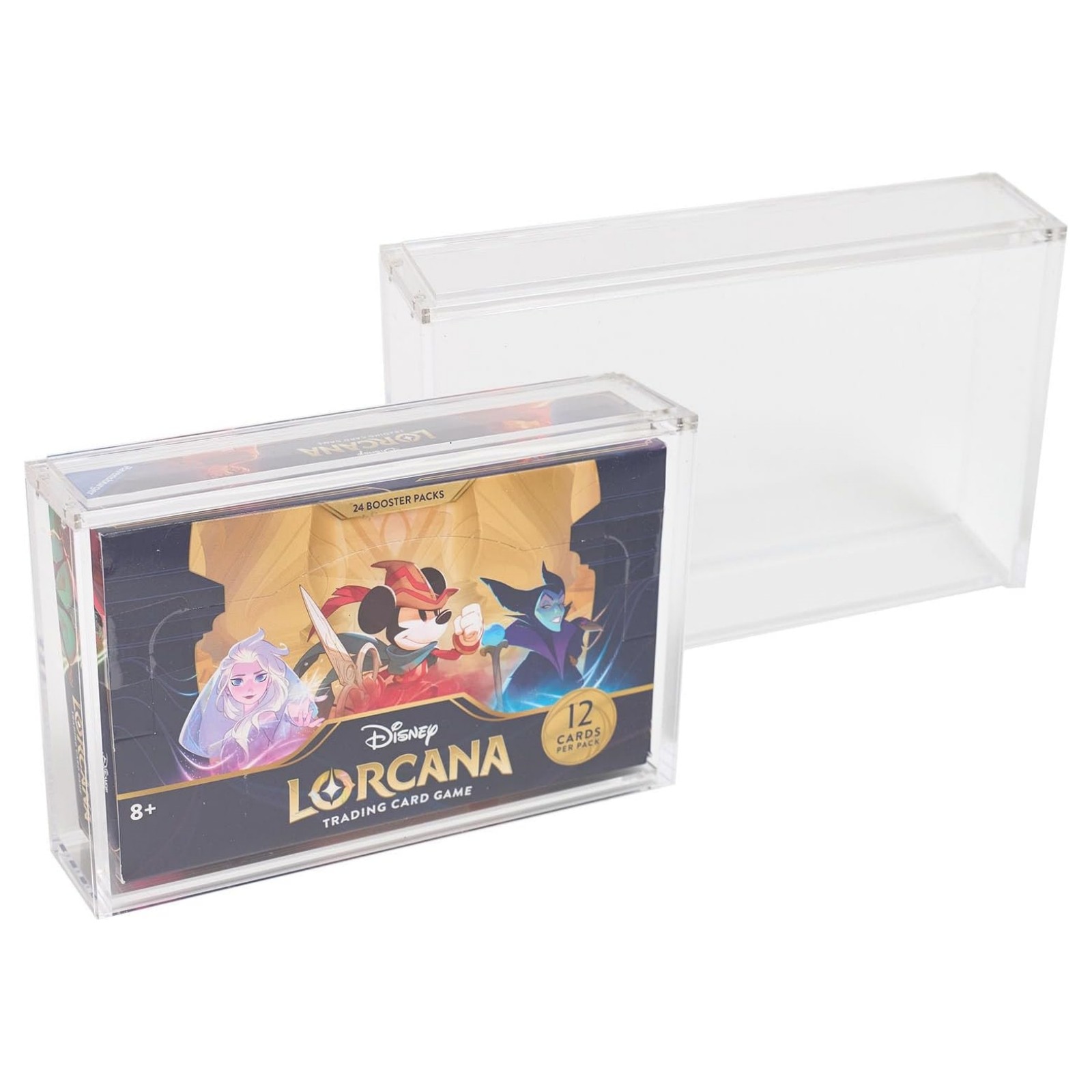 Disney Lorcana Booster Box Acrylic Display Case Magnetic Top Close UV Protection