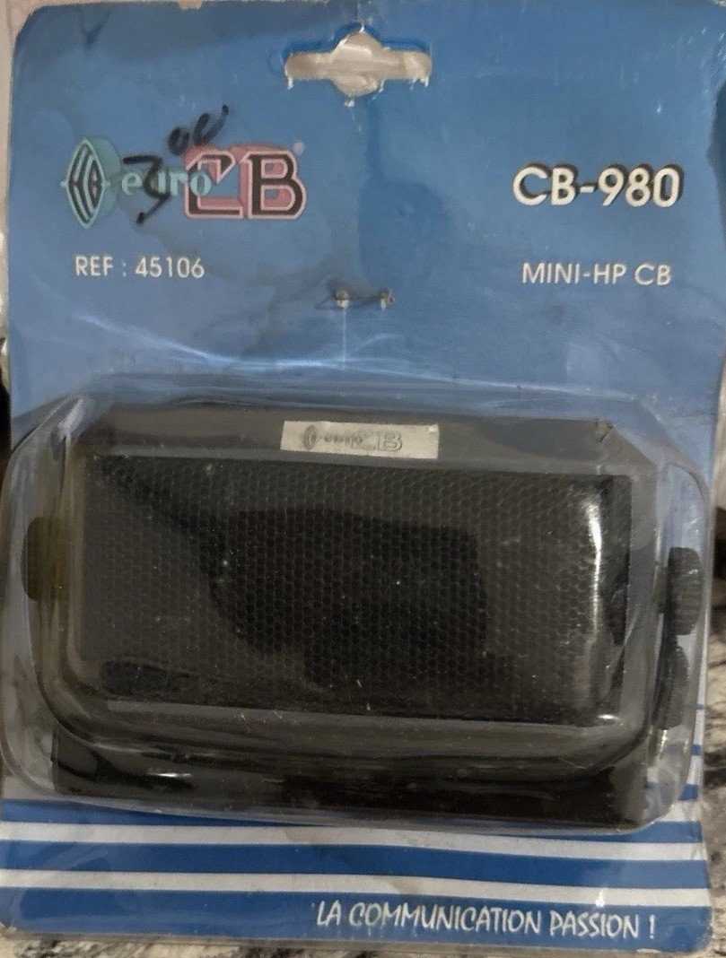 Euro CB CB-980 Mini Wired External Speaker Mini-HP Input Black MPN 45106