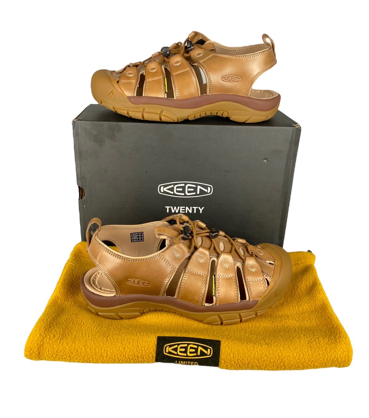 NEW Keen Newport Crafted 20 Year Limited Leather Sandals Natural Brown 1028281
