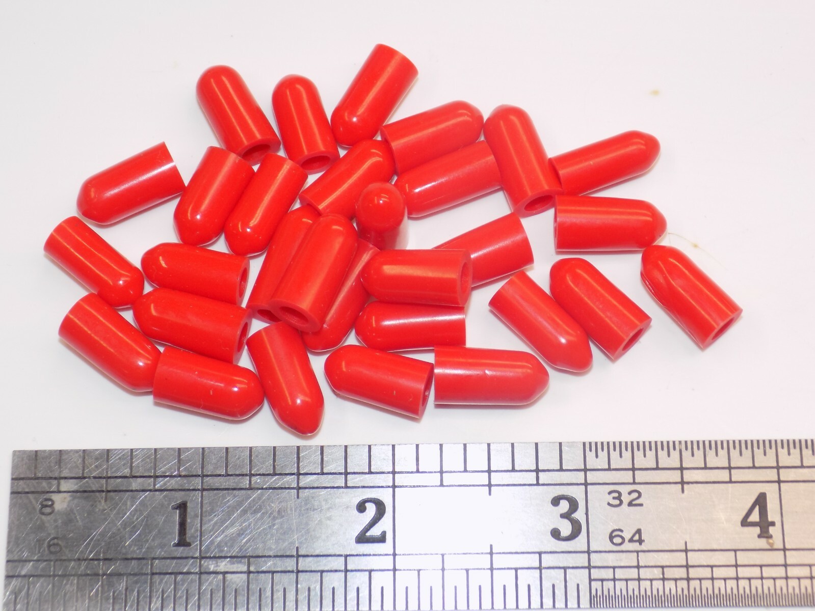 TOGGLE SWITCH CAPS, RED VINYL SLIP-ON, STANDARD, FULL SIZE, 30 pcs.