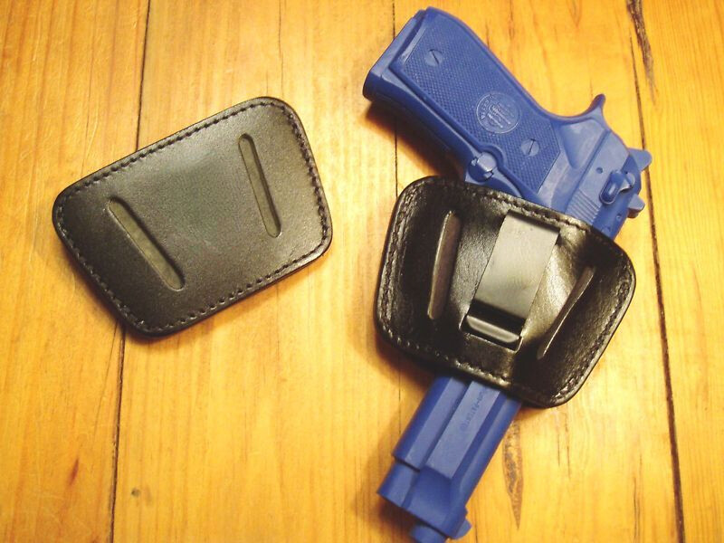 Tactical IWB OWB Leather Concealed Carry Pistol Gun Holster for Right Left Hand