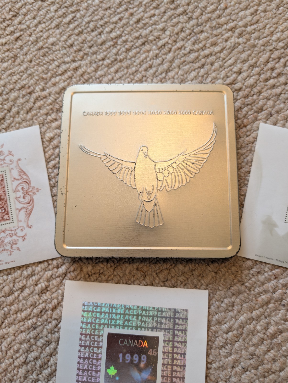 Canada Post 1999-2000 Official Millennium Keepsake Complete Set Coin 3 Stamps