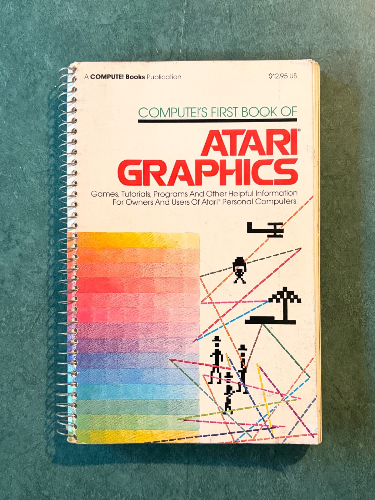 Atari Graphics Book Compute Spiral Bound Vintage Computer Programming Manual