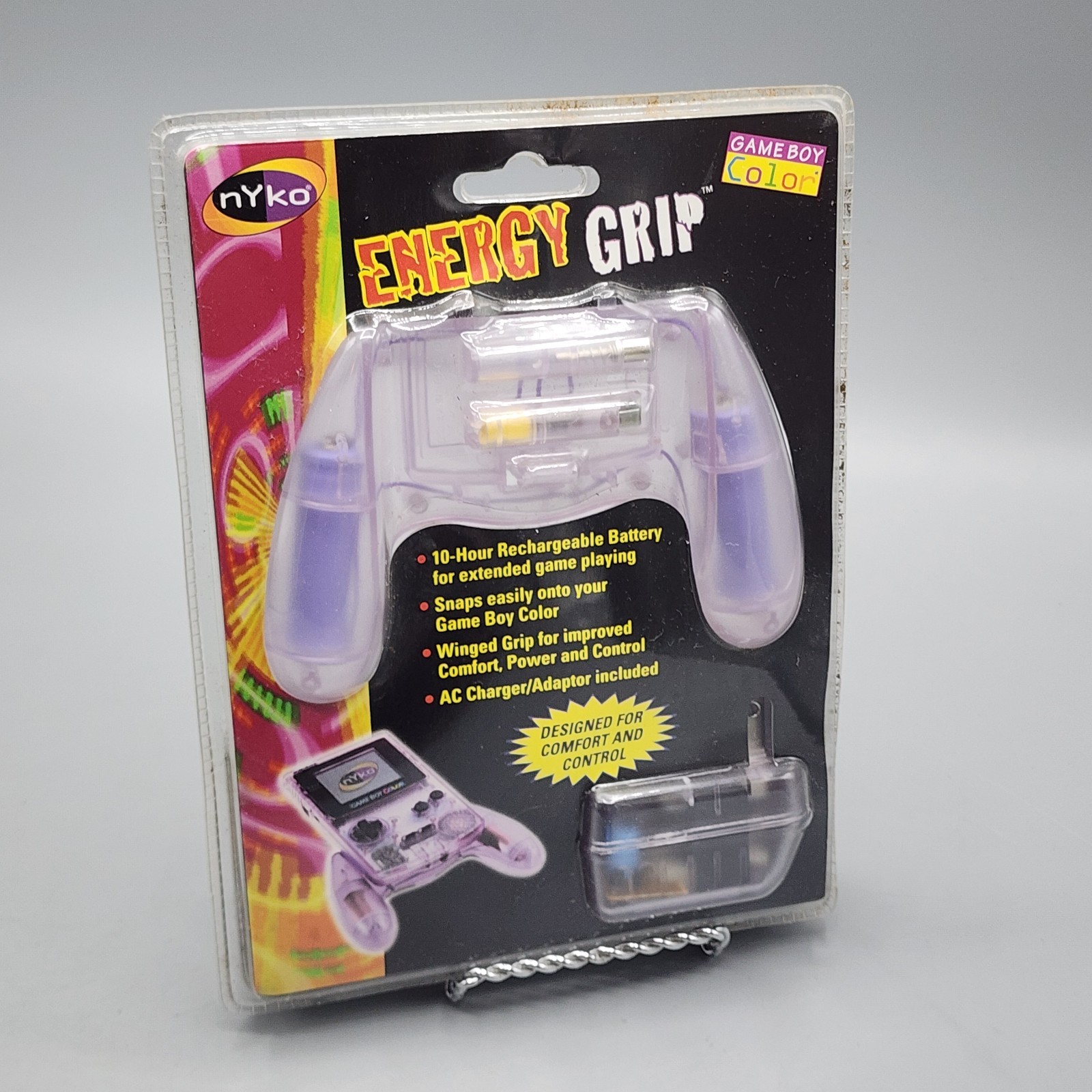 Nyko Energy Grip for Nintendo Game Boy Color System Atomic Purple Sealed Y2K NEW